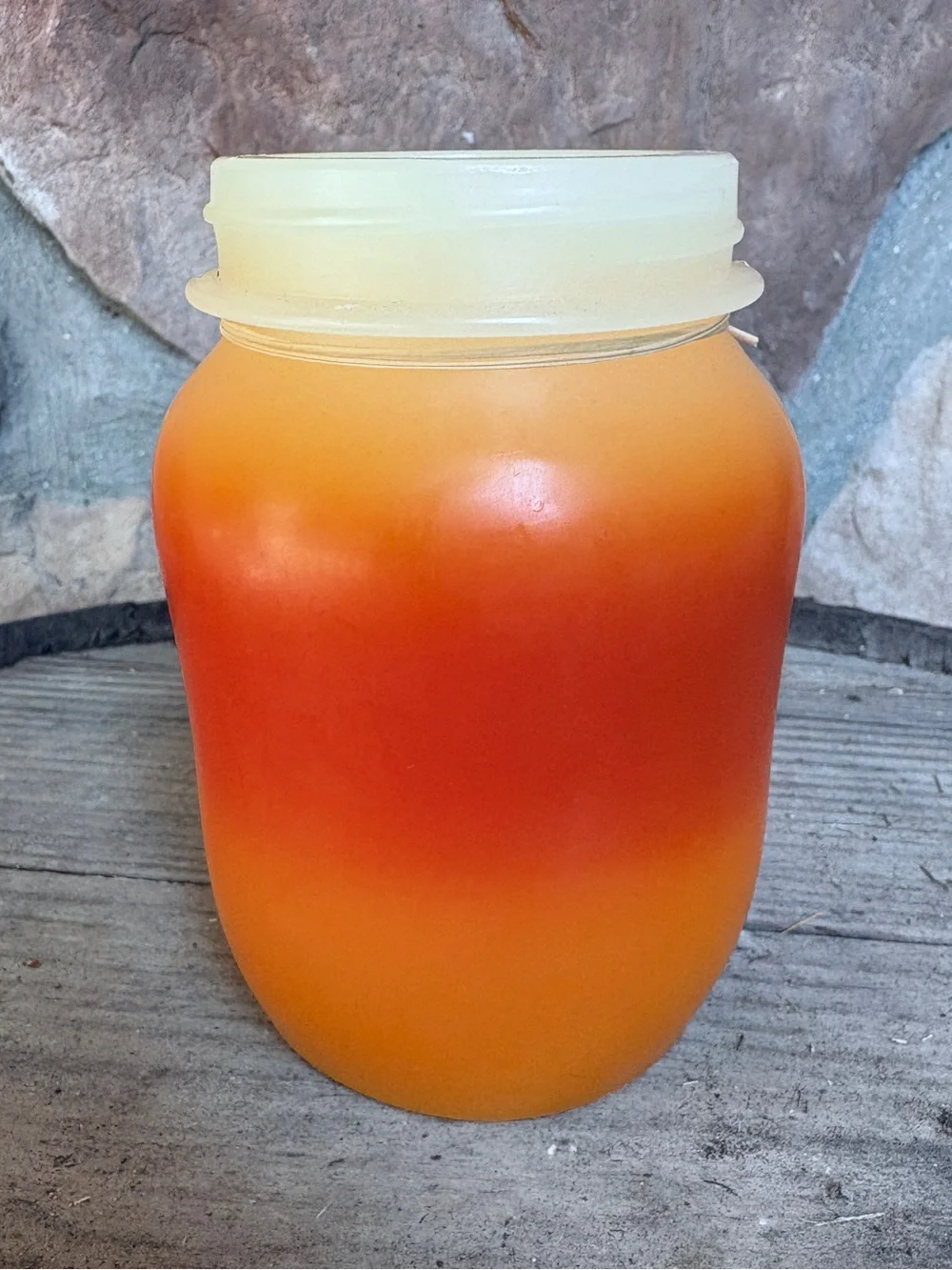Candy corn mason jar flicker candle